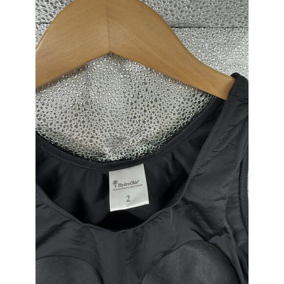 HydroChic Supreme Swim and Sports Bra Black Padded Size 2 32-34 B/C - Picture 2 of 6